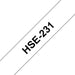 Brother HSe-231 - Black on white - Roll (1.2 cm x 1.5 m) 1 roll(s) tube - for P-Touch PT-D600, D800, E500, E550, E800, H101, P750, P900, P950, P-Touch EDGE PT-P750