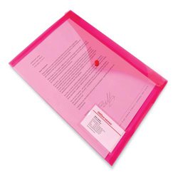 Best Value ID Document Wallets A4 Pink - Box of 5