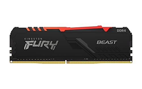 Kingston FURY Beast RGB - DDR4 - kit - 16 GB: 2 x 8 GB - DIMM 288-pin - 3600 MHz / PC4-28800 - CL17 - 1.35 V - unbuffered - non-ECC - black