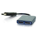 C2G DisplayPort 1.2 to Dual DisplayPort MST Hub - Video/audio splitter - 2 x DisplayPort - desktop