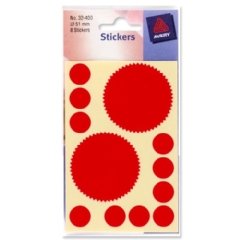 Best Value Avery 32-400 company and legal self adhesive red seals, PACK