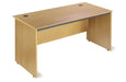 Best Value Blue Box Minuet 1786 Straight Desk with Slab Leg Frame - Oak