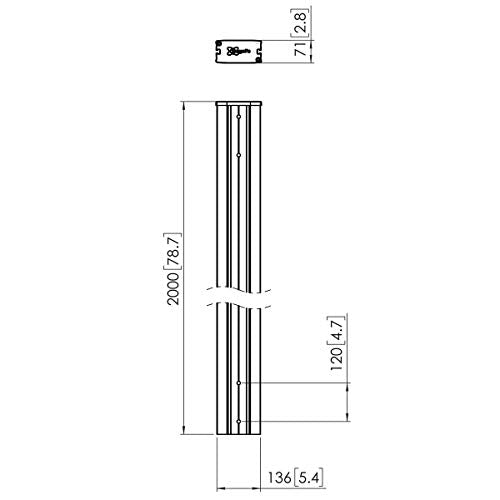 PUC 2920 - Pole - 200cm - Black