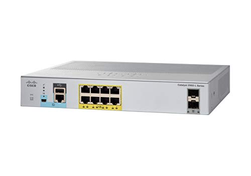 Cisco Catalyst 2960CX-8PC-L - Switch - Managed - 8 x 10/100/1000 (PoE+) + 2 x SFP + 2 x 10/100/1000 - desktop, rack-mountable, DIN rail mountable, wall-mountable - PoE+ (124 W)