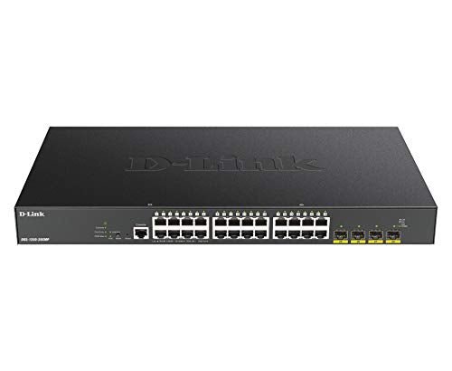 D-Link DGS 1250-28XMP - Switch - L3 Lite - smart - 24 x 10/100/1000 (PoE) + 4 x 10 Gigabit SFP+ - rack-mountable - PoE (370 W)