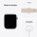 Apple Watch Series 7 (GPS + Cellular) - 45 mm - silver stainless steel - smart watch with sport band - fluoroelastomer - starlight - band size: Regular - 32 GB - Wi-Fi, Bluetooth - 4G - 51.5 g