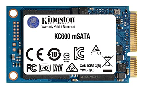 Kingston KC600 - Solid state drive - encrypted - 1024 GB - internal - mSATA - SATA 6Gb/s - 256-bit AES - Self-Encrypting Drive