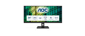 AOC Essential Line Q34E2A 34 Inch IPS 2560x1080 WFHD 75Hz 4ms MM 2x HDMI DisplayPort LED Monitor Black