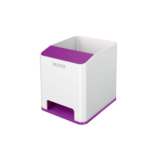 Leitz WOW Sound Pen Holder White/Purple 53631062