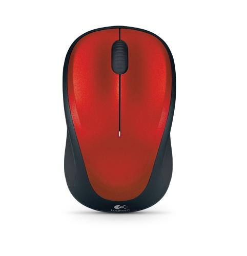 Best Value Logitech M235 Wireless Mouse, 2.4 GHz with USB Unifying Receiver, 1000 DPI Optical Tracking, 12 Month Life Battery, PC / Mac / Laptop - Optical Red