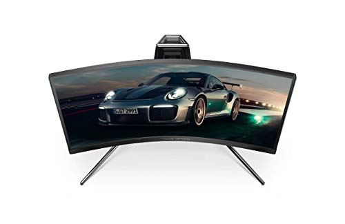 AOC Gaming PD27 - Porsche Design - AGON Series - LED monitor - curved - 27" - 2560 x 1440 QHD @ 240 Hz - VA - 550 cd/mï¿½ - 2500:1 - DisplayHDR 400 - 0.5 ms - 2xHDMI, 2xDisplayPort - speakers - black