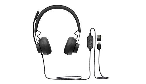 Logitech Zone Wired MSFT Teams - Headset - on-ear - wired - USB-C - graphite - Certified for Microsoft Teams