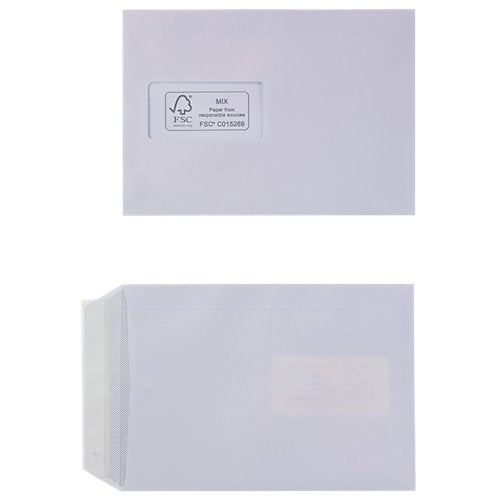 Best Value FSC Peel & Seal Envelopes - Window C5 100gsm - Box of 500