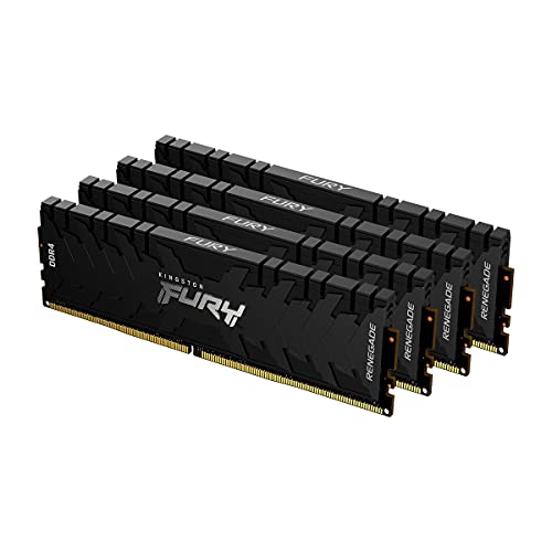 Kingston FURY Renegade - DDR4 - kit - 128 GB: 4 x 32 GB - DIMM 288-pin - 2666 MHz / PC4-21300 - CL15 - 1.35 V - unbuffered - non-ECC - black