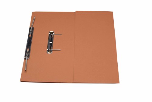 Best Value Exacompta Guildhall Pocket Spiral File, 315 gsm, Foolscap, Left hand pocket - Orange, Pack of 25