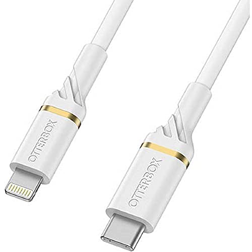 OtterBox Standard - Lightning cable - USB-C male to Lightning male - 2 m - cloud dust white - Power Delivery support - for Apple iPad/iPhone/iPod (Lightning)