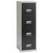 Best Value Pierre Henry 4 Drawers Maxi Filing Cabinet - Silver/Black