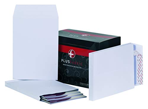 Best Value Plus Fabric C4 Prestige White 120gsm Gusset P&S Powertac Pocket Box of 100 Envelopes