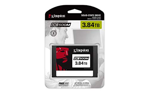 Kingston Data Center DC500M - Solid state drive - encrypted - 3.84 TB - internal - 2.5" - SATA 6Gb/s - 256-bit AES - Self-Encrypting Drive (SED)