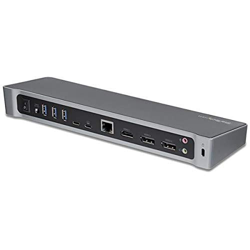 Best Value StarTech.com USB C Dock - Triple 4K - 100W USB PD - Mac, Windows & Chrome OS - USB-C to 2x DP - USB C to HDMI / Ethernet - 5x USB 3.0 (DK30CH2DEPUE)