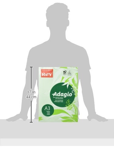 Best Value Rey Adagio A3 80gsm Green Paper - 1 Ream (500 Sheets)