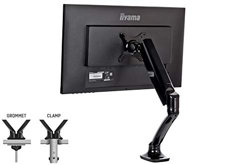 Iiyama DS3001C-B1 - Mounting kit - for Monitor (adjustable arm) - black - screen size: 10"-27" - desk-mountable - for ProLite E2783QSU-B1, XU2495WSU-B1