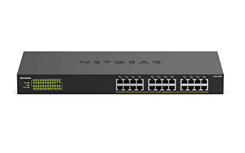 NETGEAR GS324PP - Switch - unmanaged - 24 x 10/100/1000 (PoE+) - desktop, rack-mountable - PoE+ (380 W)