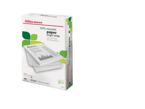 Best Value 100% Recycled Printer Paper Bright White 80gsm - Box of 5 Reams - A4