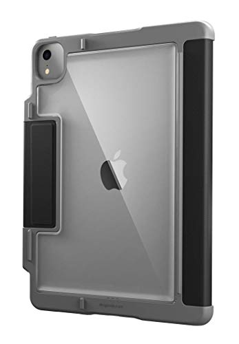 STM Dux Plus 10.9 Inch Apple iPad Air 4th Generation Folio Tablet Case Black Polycarbonate TPU Magnetic Closure 6.6 Foot Drop Tested Instant On and Of