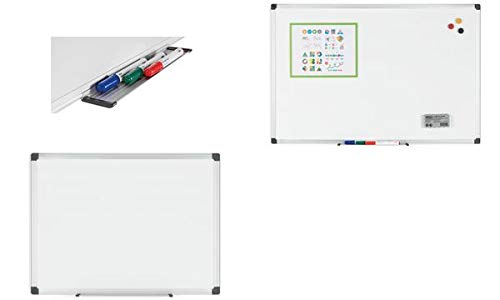 Best Value Bi-Office 1800 x 1200 Magnetic Drywipe Whiteboard with Aluminium Frame - 10 Year Surface Warranty