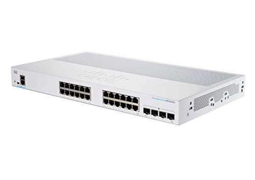 Cisco Business 250 Series 250-24PP-4G - Switch - L3 - smart - 24 x 10/100/1000 (PoE+) + 4 x Gigabit SFP - rack-mountable - PoE+ (100 W)