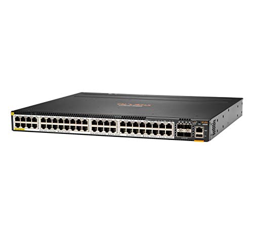 HPE Aruba 6300M - Switch - L3 - Managed - 48 x 100/1000/2.5G/5G (PoE+) + 4 x 1 Gigabit / 10 Gigabit / 25 Gigabit / 50 Gigabit SFP56 (uplink / stacking) - front and side to back - rack-mountable - PoE+ (2880 W)