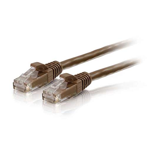 C2G Cat6 Booted Unshielded (UTP) Network Patch Cable - Patch cable - RJ-45 (M) to RJ-45 (M) - 50 cm - UTP - CAT 6 - molded, snagless, stranded - brown