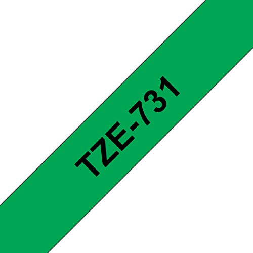 Brother TZe-731 - Black on green - Roll (1.2 cm x 8 m) 1 roll(s) laminated tape - for Brother PT-D210, D600, H110, P750, P-Touch PT-1005, D450, H110, P-Touch Cube Pro PT-P910