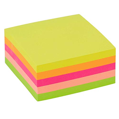 Best Value Sticky Notes Cube 76 x 76 Neon (400 Stick Notes)