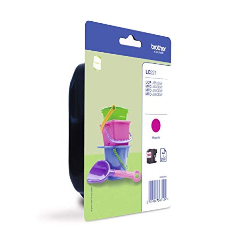 Brother LC221M - Magenta - original - ink cartridge - for Brother DCP-J562DW, MFC-J480DW, MFC-J680DW, MFC-J880DW