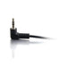 C2G Value Series - Audio cable - stereo mini jack male to stereo mini jack male - 1 m - shielded - black - 90░ connector, right-angled connector