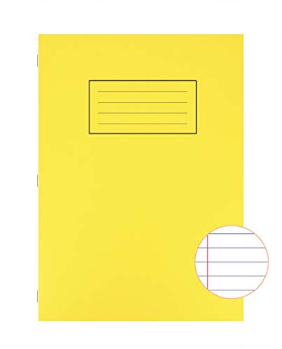 Best Value Silvine Exercise Book Ruled and Margin 80 Pages A4 Yellow Ref EX109 [Pack of 10]