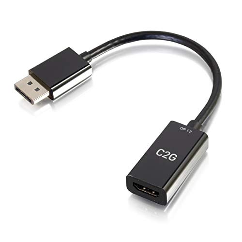 C2G 8in DisplayPort Male to HDMI Female Passive Adapter Converter - 4K 30Hz - Video adapter - DisplayPort / HDMI - DisplayPort (M) to HDMI (F) - 20.3 cm - black - 4K support