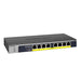 NETGEAR GS108PP - Switch - 8 x 10/100/1000 (PoE+) - desktop, rack-mountable, wall-mountable - PoE+ (123 W) - DC power