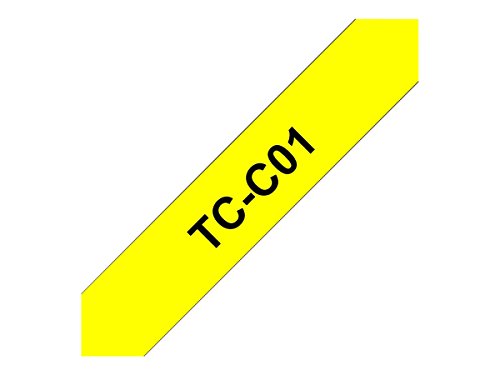 Brother TCC01 - 12 mm x 6.7 m - black on fluorescent yellow - laminated tape - for P-Touch PT-2000, PT-3000, PT-500, PT-5000, PT-8E