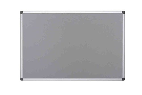 Best Value Bi-Office Notice Board Maya, Grey Felt, Aluminium Frame, 60 x 45 cm