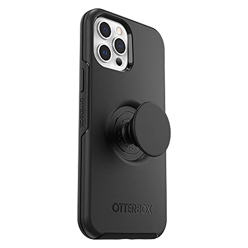 OtterBox Otter + Pop Symmetry Series - Back cover for mobile phone - polycarbonate, synthetic rubber - black - for Apple iPhone 12 Pro Max