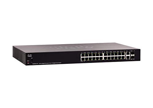 Cisco 250 Series SG250X-24P - Switch - L3 - smart - 24 x 10/100/1000 (PoE+) + 2 x 10 Gigabit Ethernet + 2 x 10 Gigabit SFP+ - rack-mountable - PoE+ (195 W)