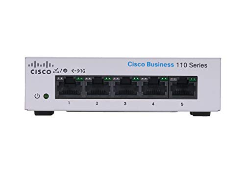 Cisco Business 110 Series 110-5T-D - Switch - unmanaged - 5 x 10/100/1000 - desktop, rack-mountable, wall-mountable - DC power