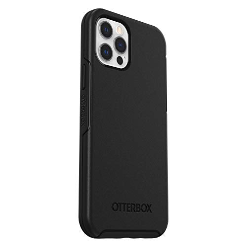 OtterBox Symmetry Series - Back cover for mobile phone - polycarbonate, synthetic rubber - black - for Apple iPhone 12, 12 Pro