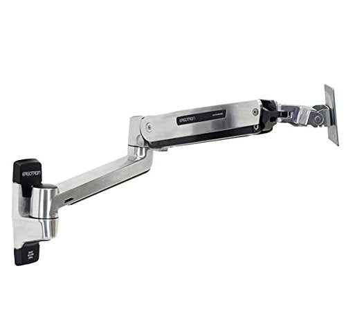 Ergotron LX HD Sit-Stand Wall Mount LCD Arm - Wall mount for LCD display - aluminium - polished aluminium - screen size: up to 46"