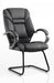 Galloway Cantilever Chair Black Leather With Arms BR000177