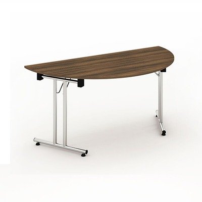 Dynamic Impulse 1600mm Folding Semi circle Table Walnut Top I000703