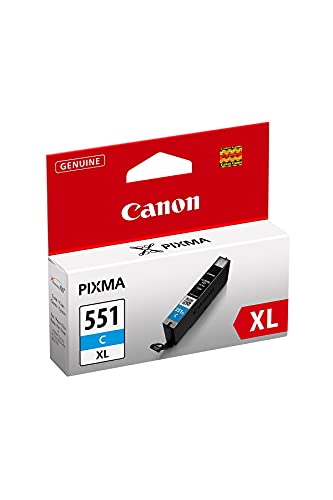 Canon CLI-551 CXL - 6444B001 - 1 x Cyan - High Yield - Ink tank - For PIXMA iP8750,iX6850,MG5550,MG5650,MG5655,MG6450,MG6650,MG7150,MG7550,MX725,MX925